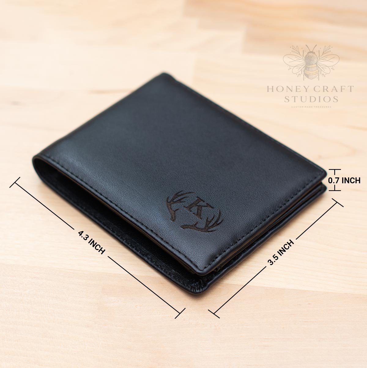 Customized Leather Wallet with Name Engraved Wallet for Men