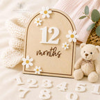 Baby Milestone Arch Sign with Daisies