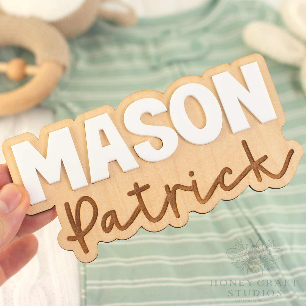Custom Baby Name Sign - Newborn & Hospital Photo Prop