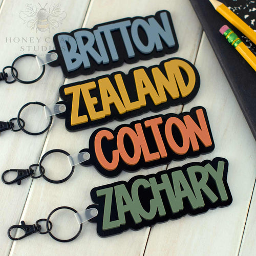 Custom Acrylic Name Keychain – Personalized Bag Tag