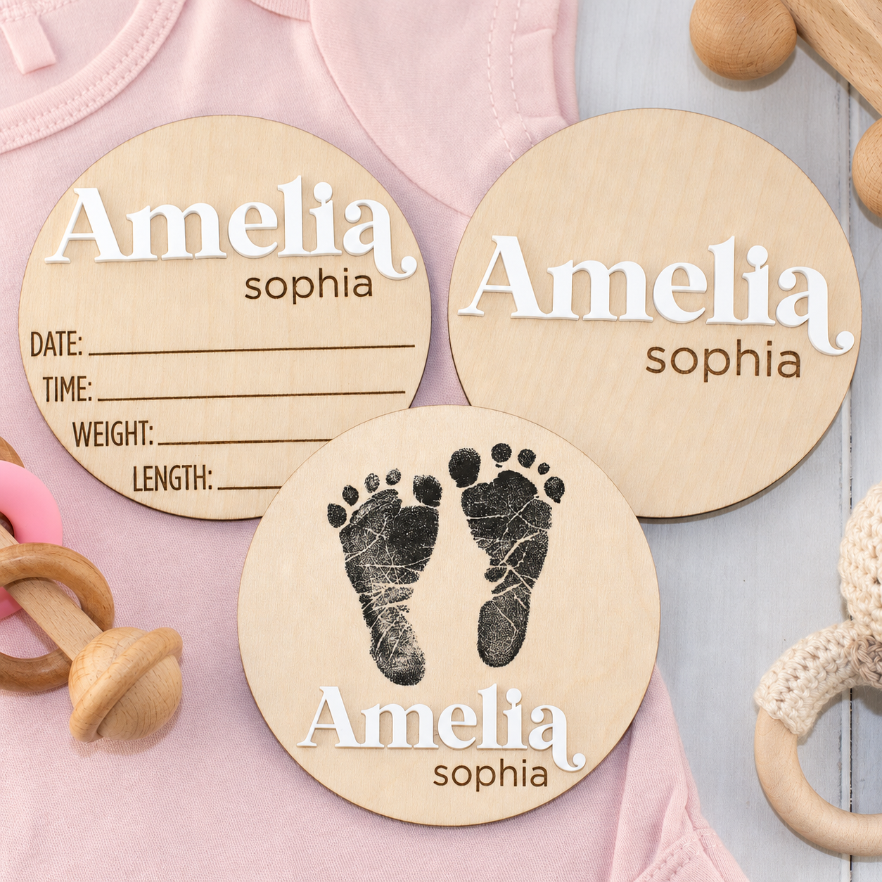 Personalized Baby Birth Announcement Sign