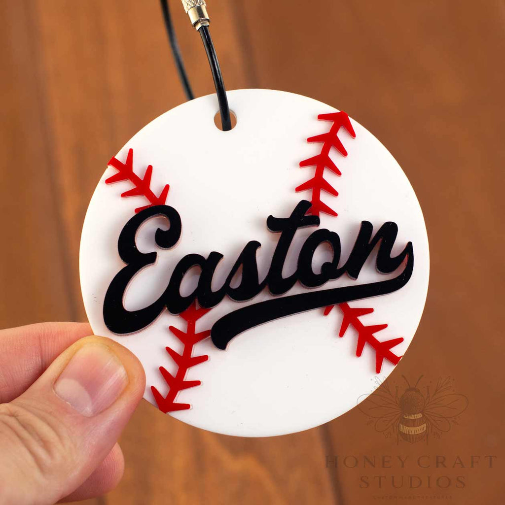 Personalized Baseball Ball Name Tag