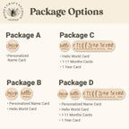 Personalized Baby Engraved Wooden Milestone Cards