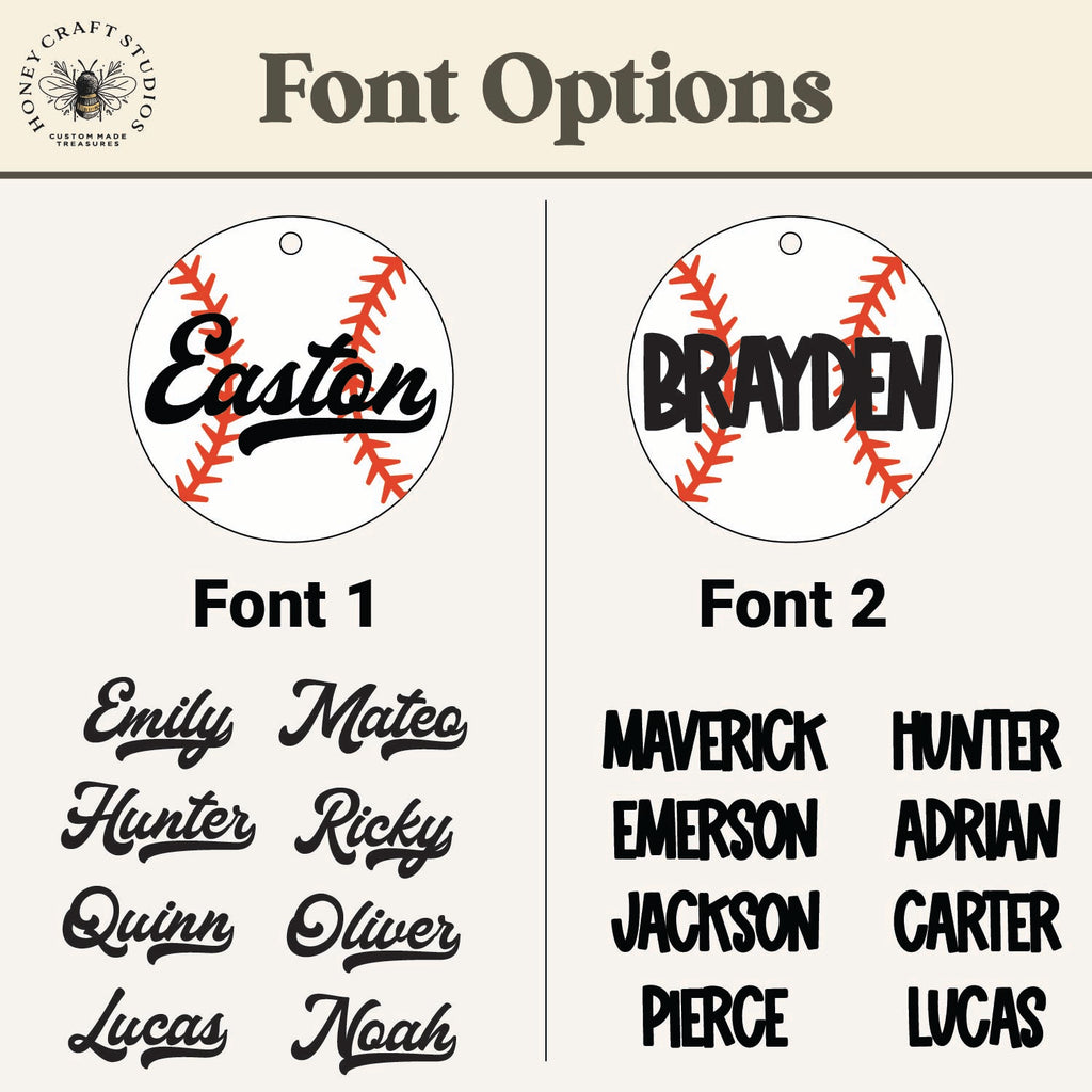 Personalized Baseball Ball Name Tag