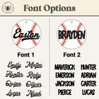 Personalized Baseball Ball Name Tag