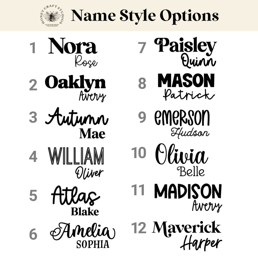 Custom Baby Name Sign - Newborn & Hospital Photo Prop