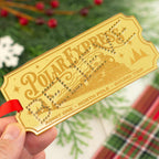 Personalized Polar Express Golden Ticket Christmas Ornament