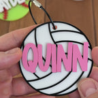 Personalized Volleyball Ball Name Tag