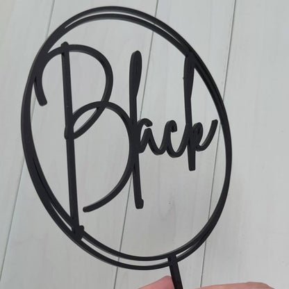 Personalized Last Name Wedding Cake Topper – Script Acrylic Design