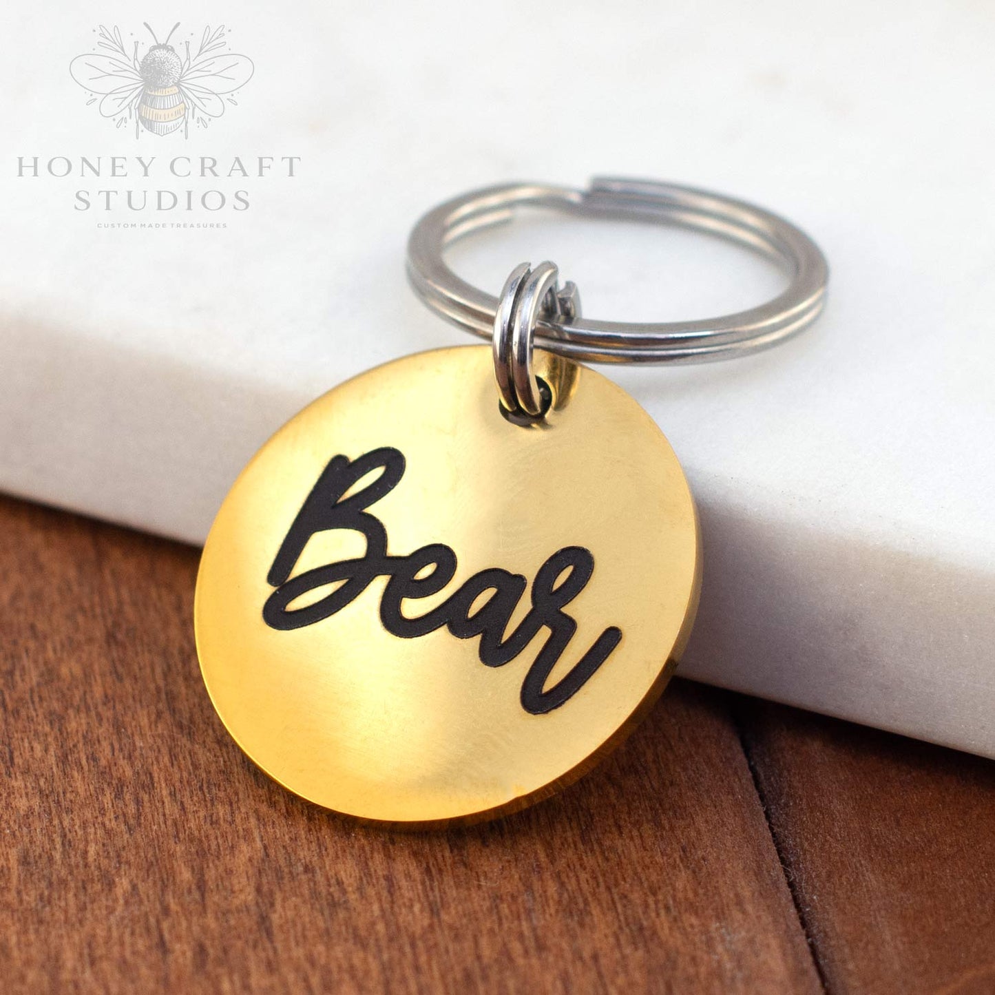 Deep Engraved Circle Dog Tag | Personalized Pet ID Tag