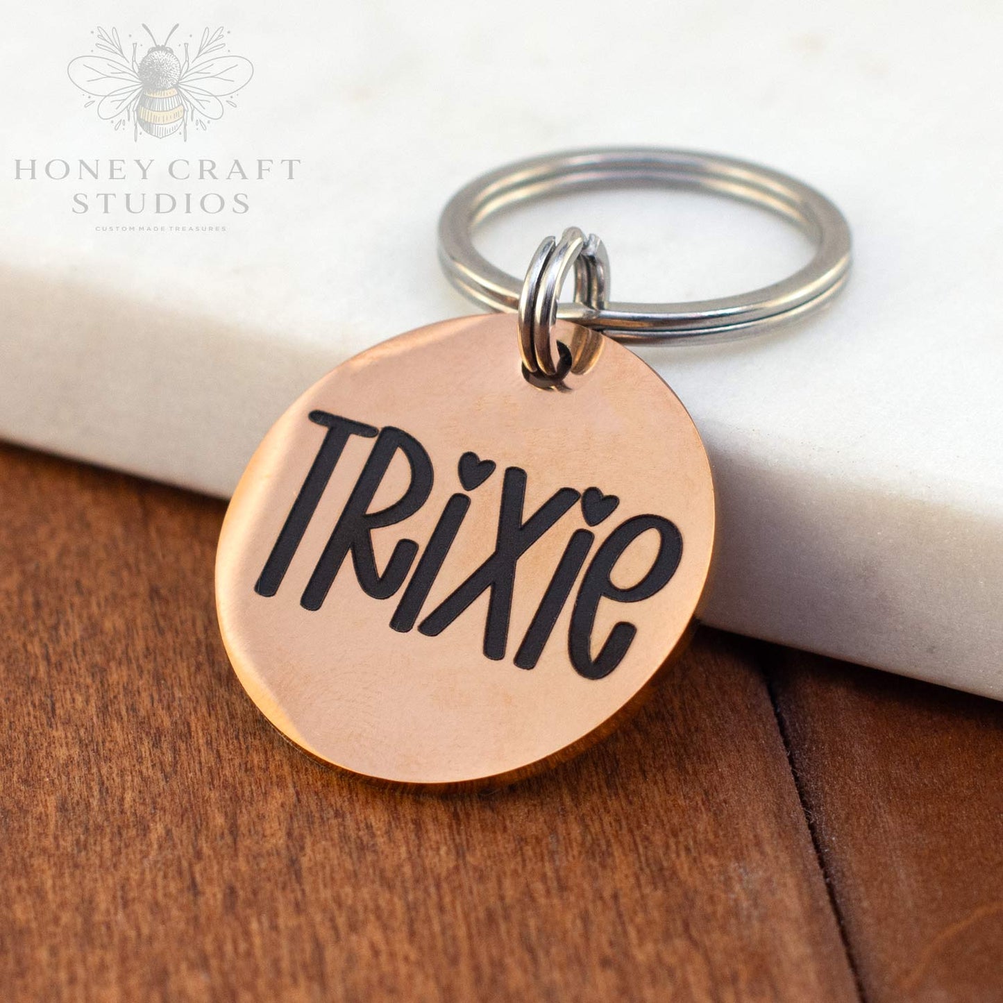 Deep Engraved Circle Dog Tag | Personalized Pet ID Tag
