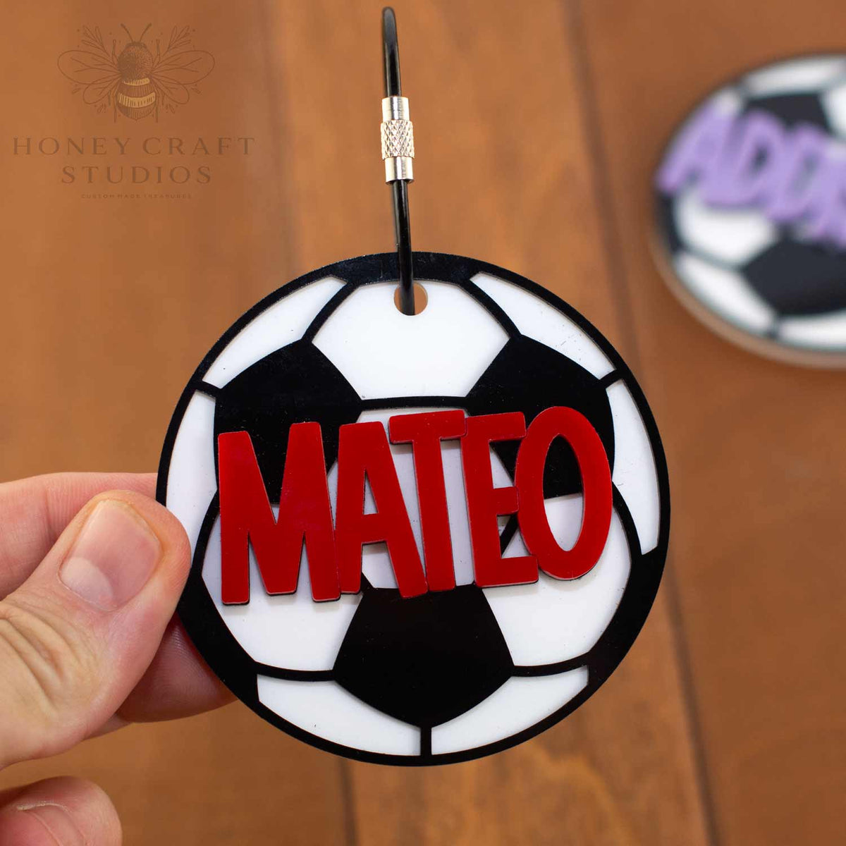 Personalized Soccer Ball Name Tag