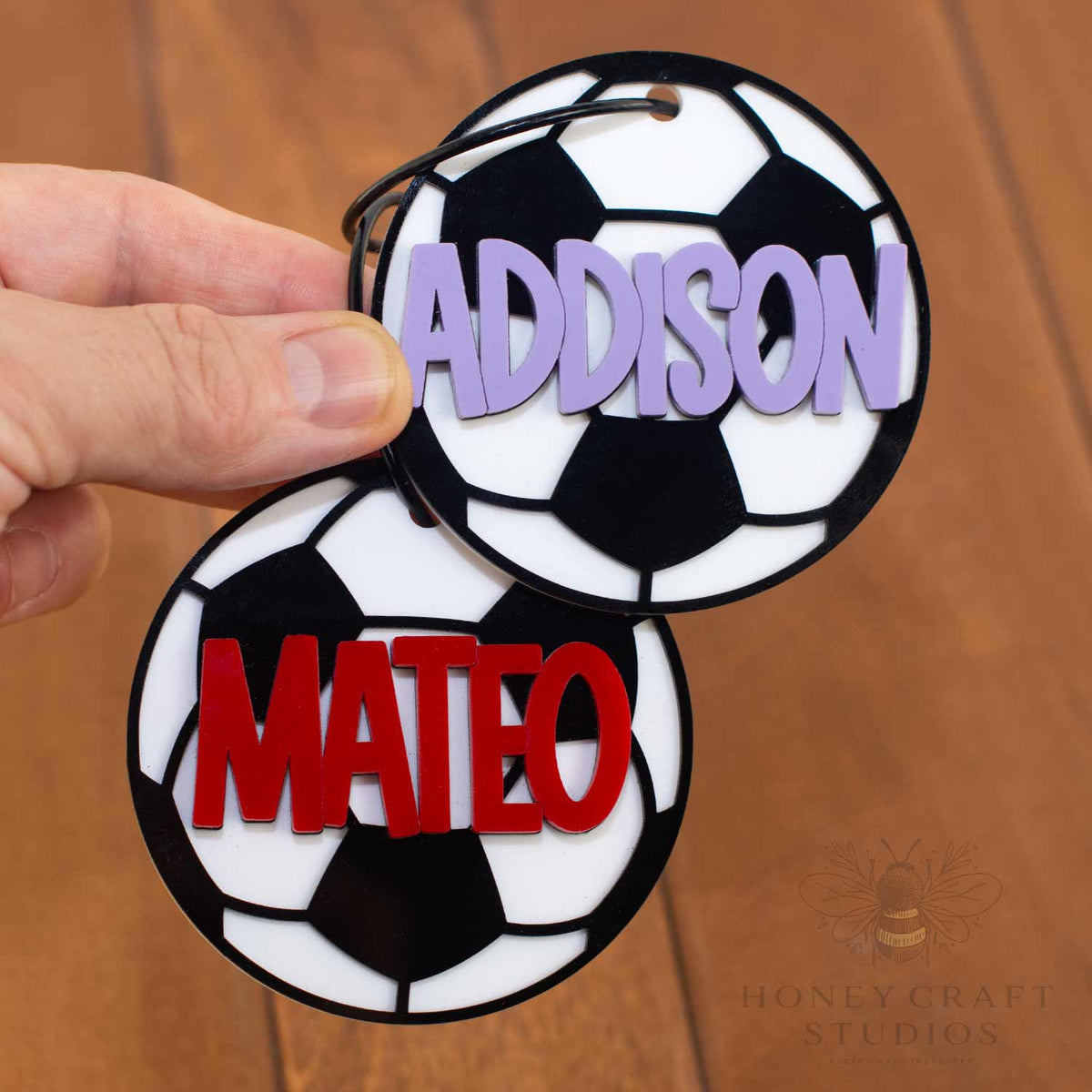 Personalized Soccer Ball Name Tag
